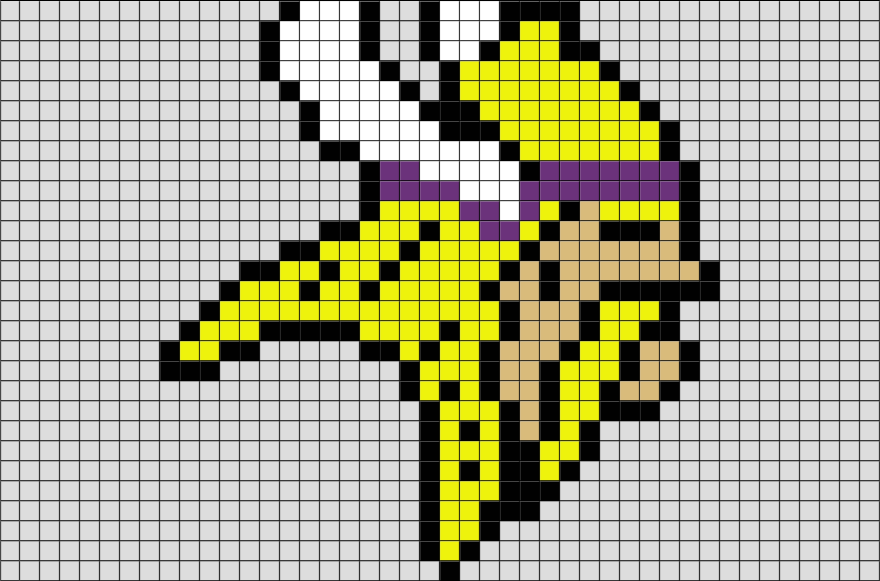 NFL Minnesota Vikings Pixel Art – BRIK