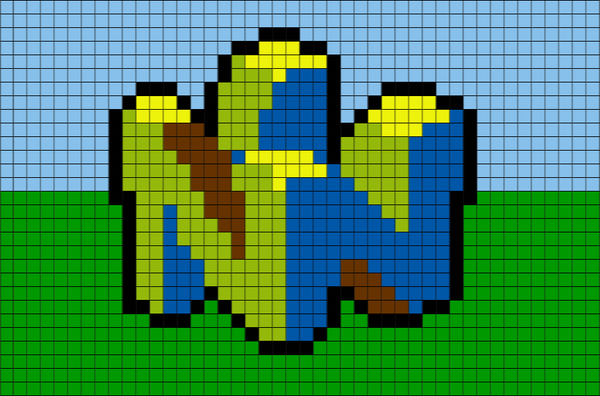 Nintendo 64 Logo Pixel Art – BRIK