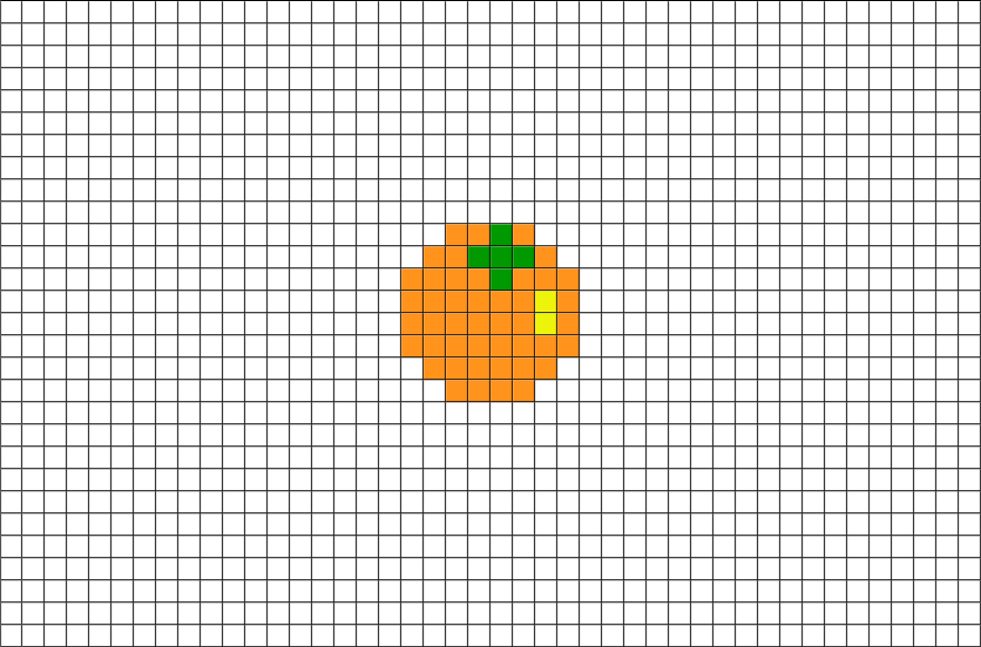 Orange Pixel Art Brik