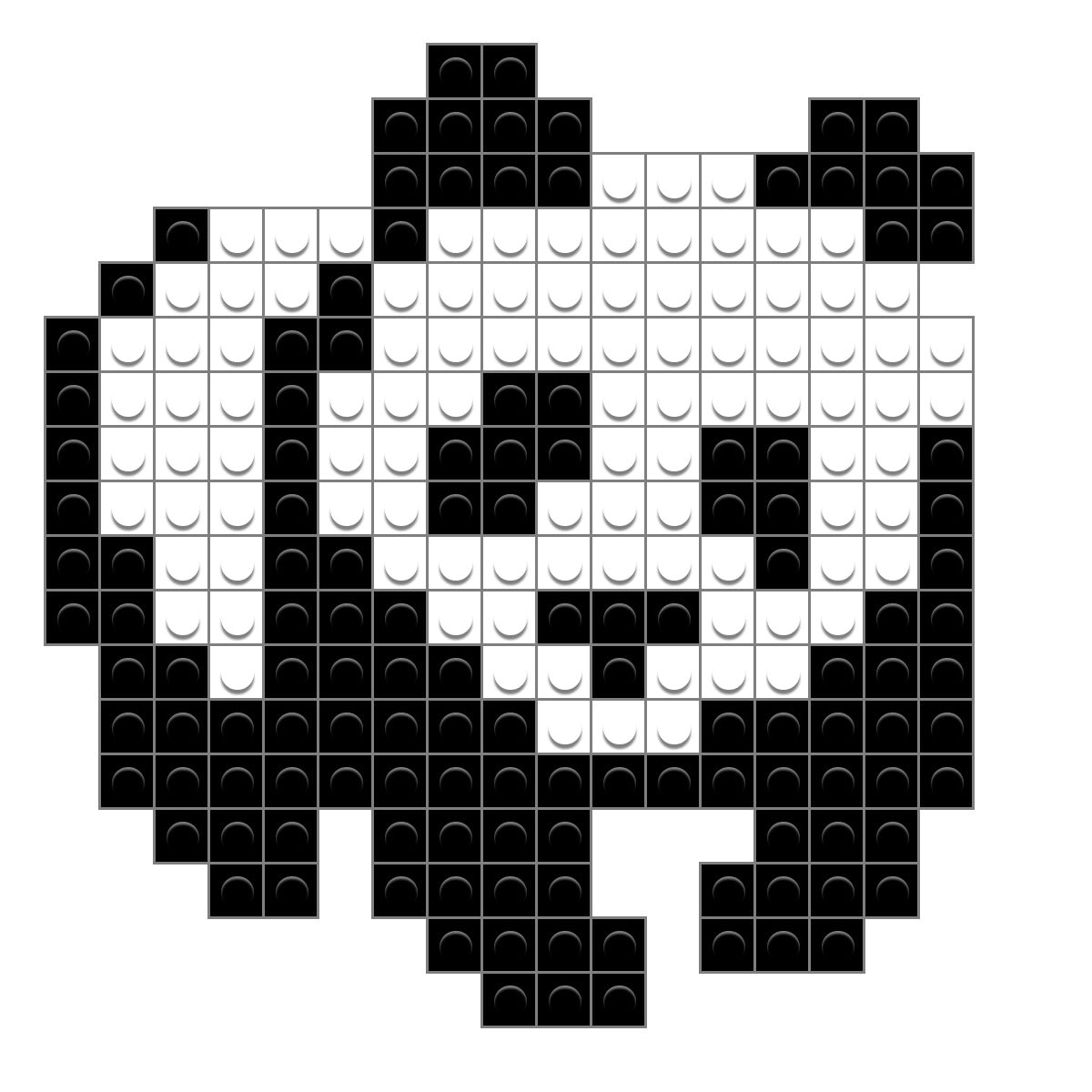 Панда пиксель арт