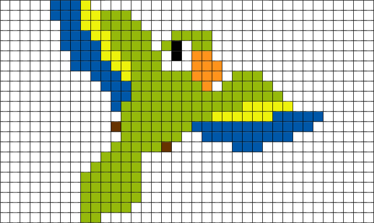 parrot pixel art pixel art lego 8bit minecraft