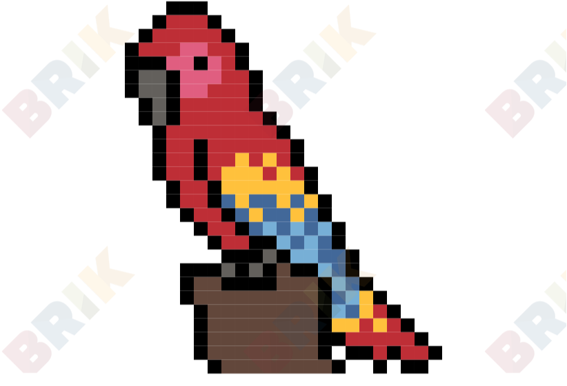 Parrot Pixel Art Brik