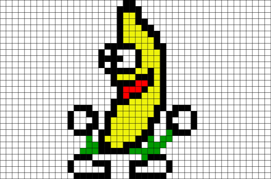 Peanut Butter Jelly Time Pixel Art Banana – BRIK