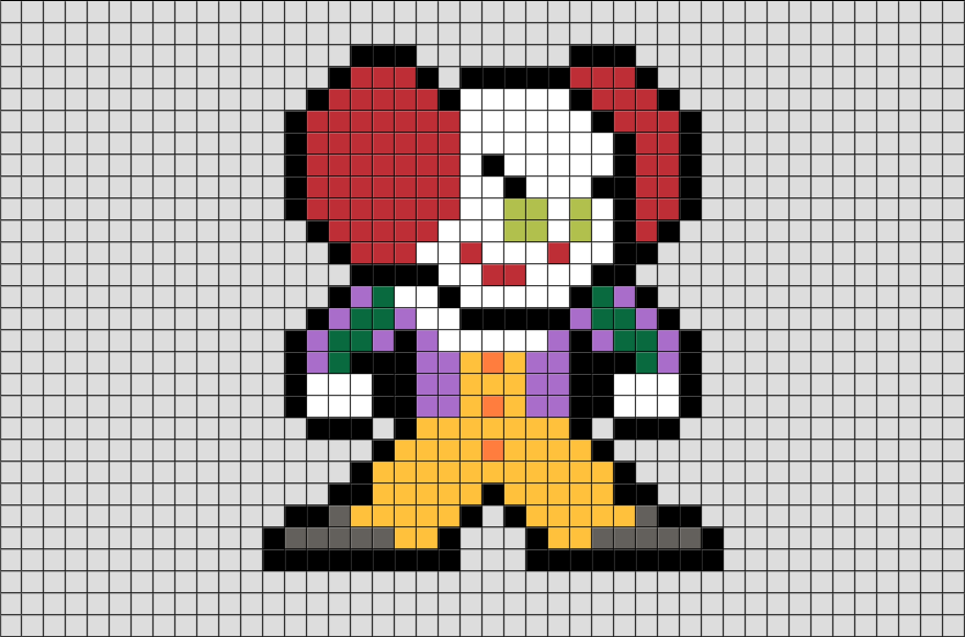 Pennywise Clown Pixel Art – BRIK
