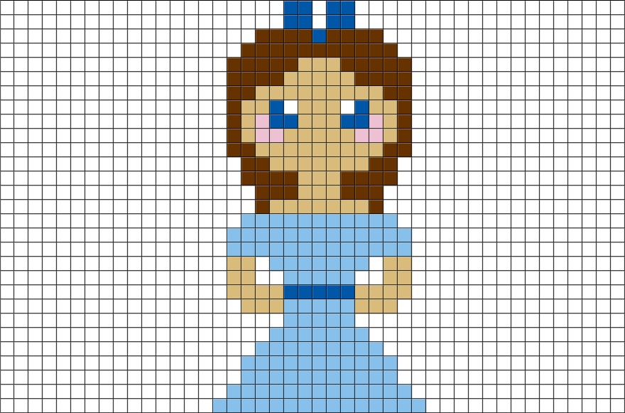 Peter Pan Wendy Pixel Art – BRIK