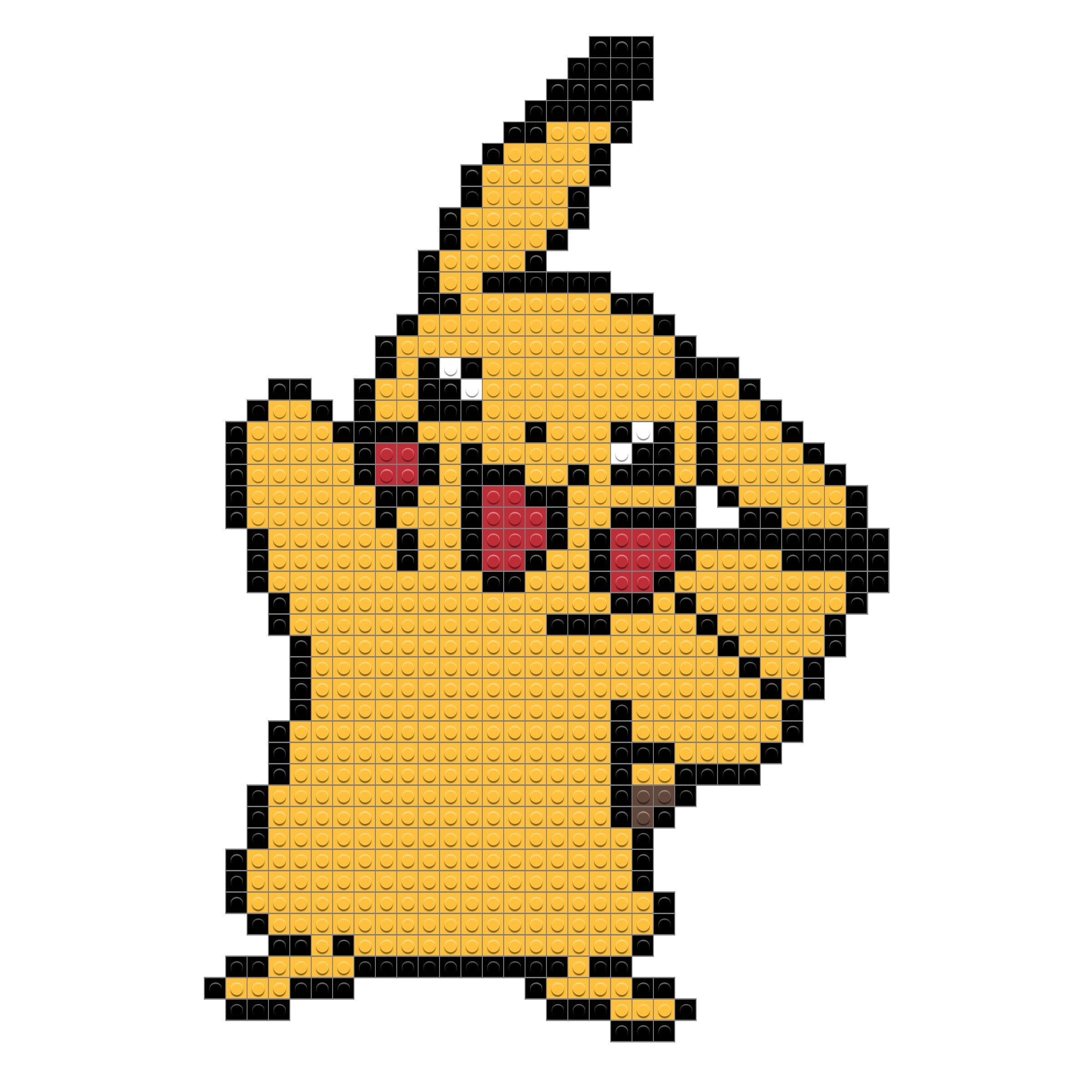 Pixel Art Pikachu Facile Pixel Art Pikachu Pixel Art Pokemon Pixel Art ...