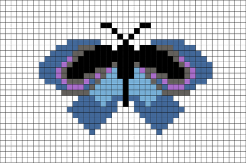 Butterfly - Pipevine Swallowtail Pixel Art – BRIK