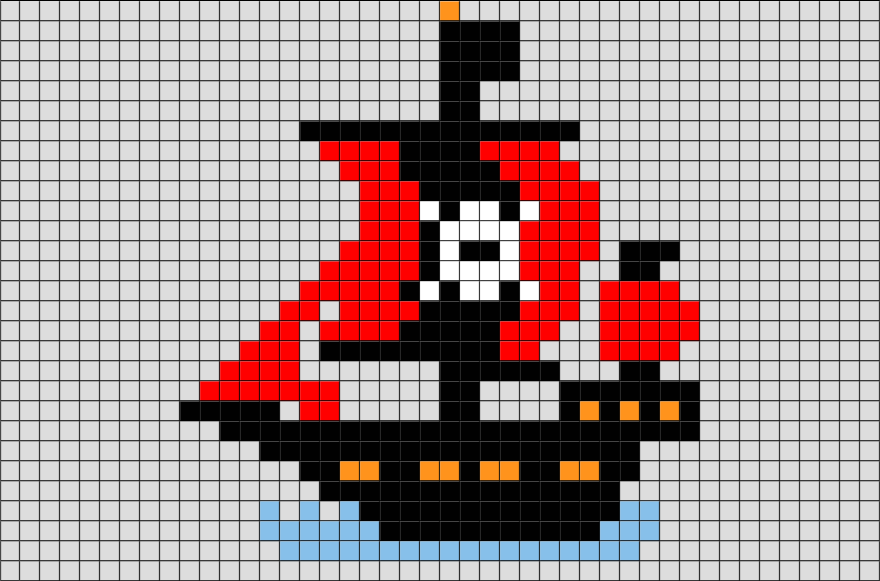 Pirate Ship Pixel Art – BRIK