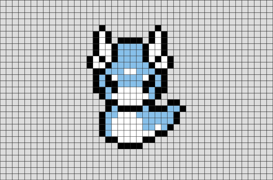 Pokemon Dratini Pixel Art Brik