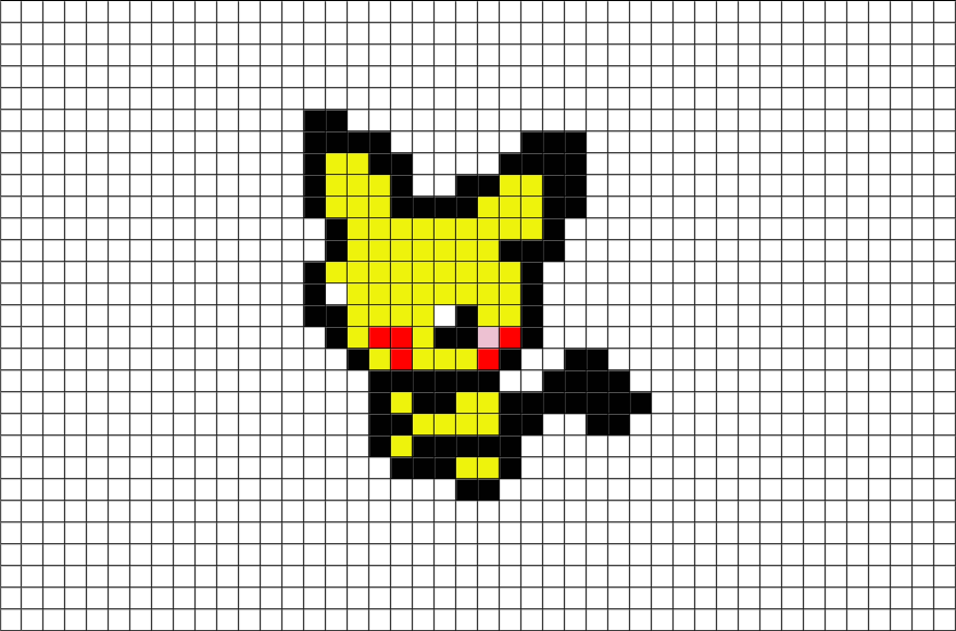 Pokemon Pichu Pixel Art – BRIK