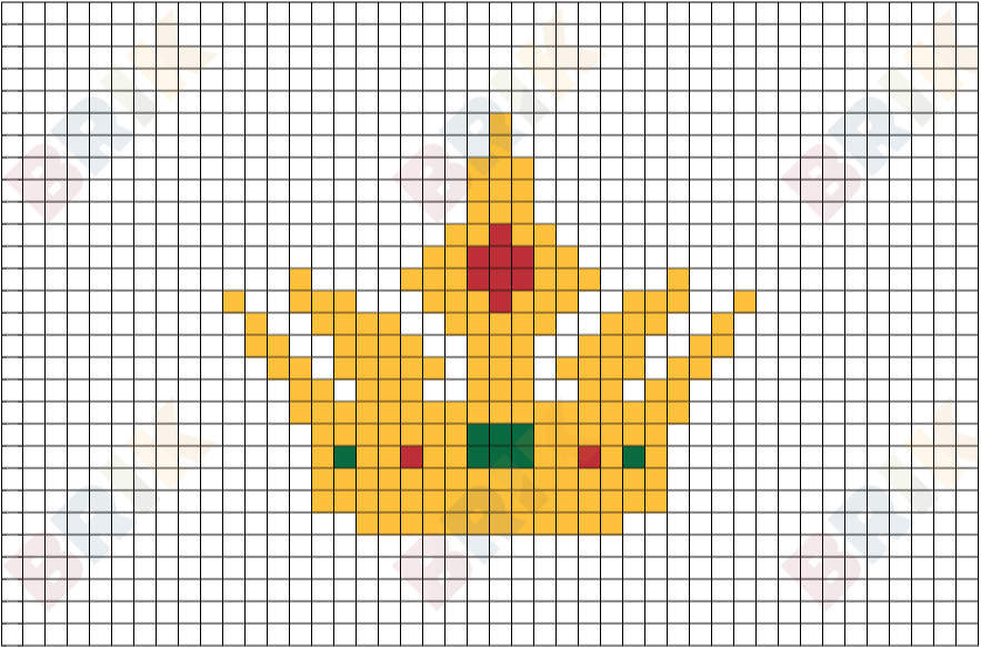 Queen's Crown Pixel Art – BRIK