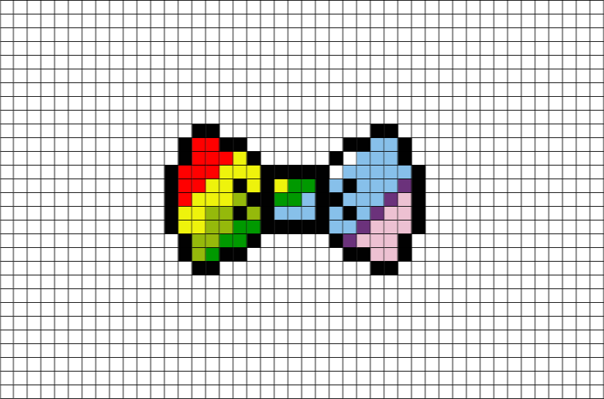 Rainbow Tie Pixel Art – BRIK