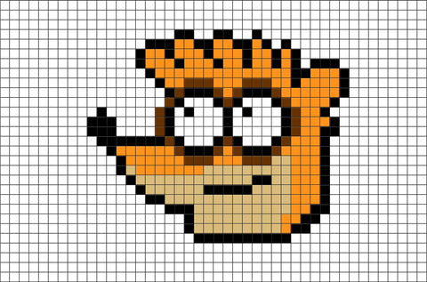 Regular Show Rigby Pixel Art – BRIK