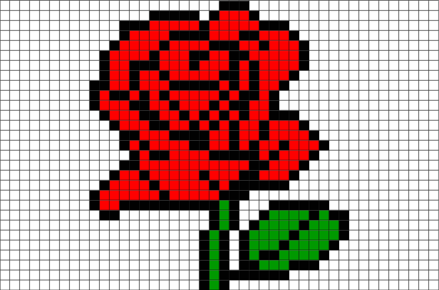 Rose Pixel Art – BRIK