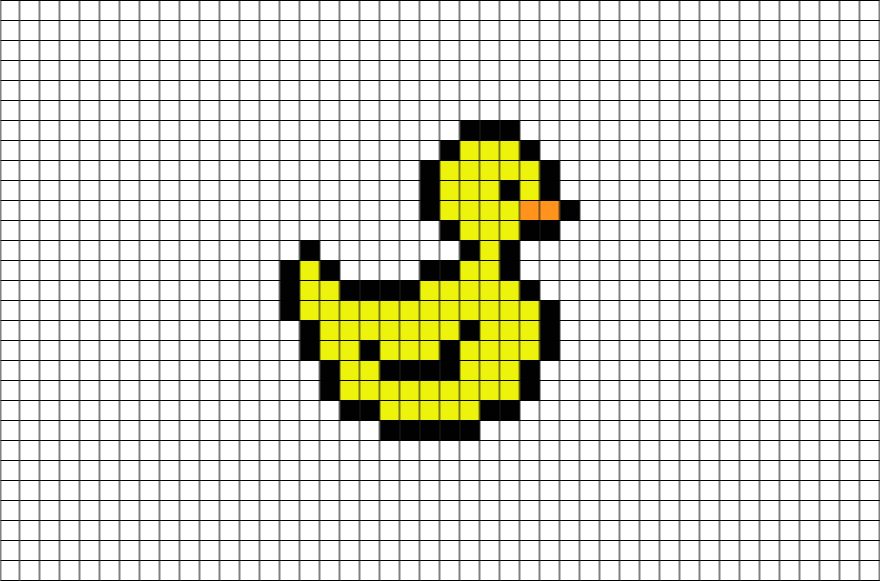 Rubber Ducky Pixel Art – BRIK