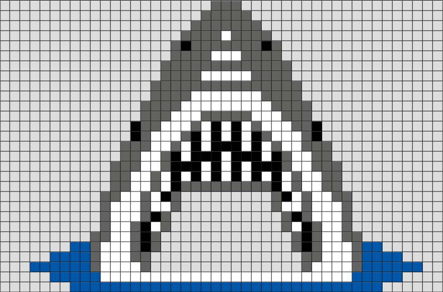 Shark Pixel Art – BRIK