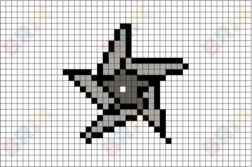 Shuriken Pixel Art – BRIK