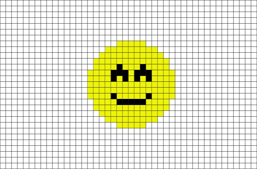 Slightly Smiling Face Emoji Pixel Art – BRIK