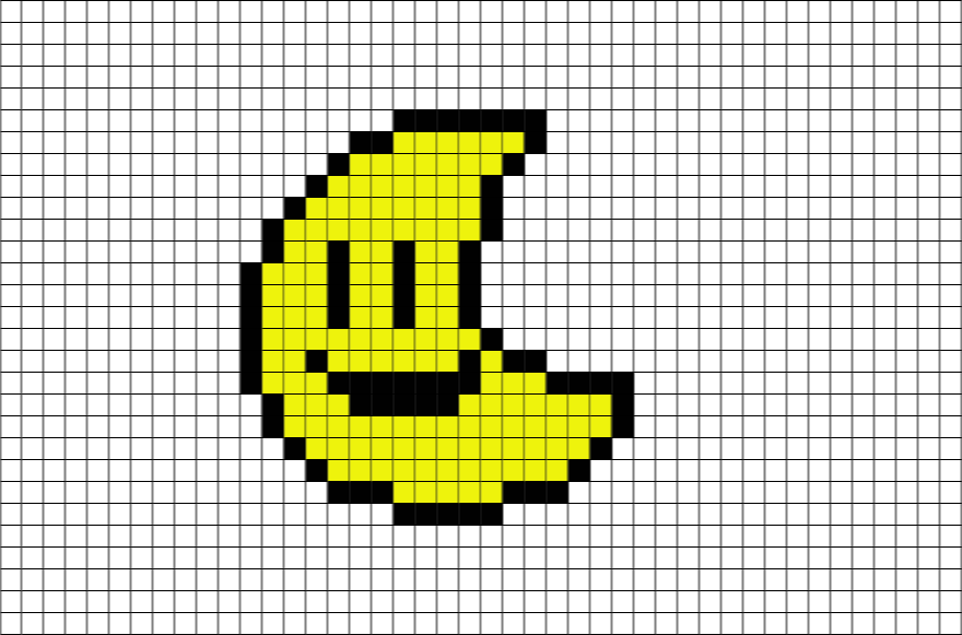 Smiling Moon Pixel Art – BRIK