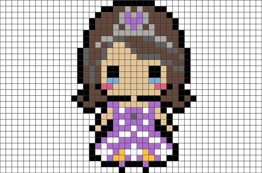 Sofia the First Pixel Art – BRIK