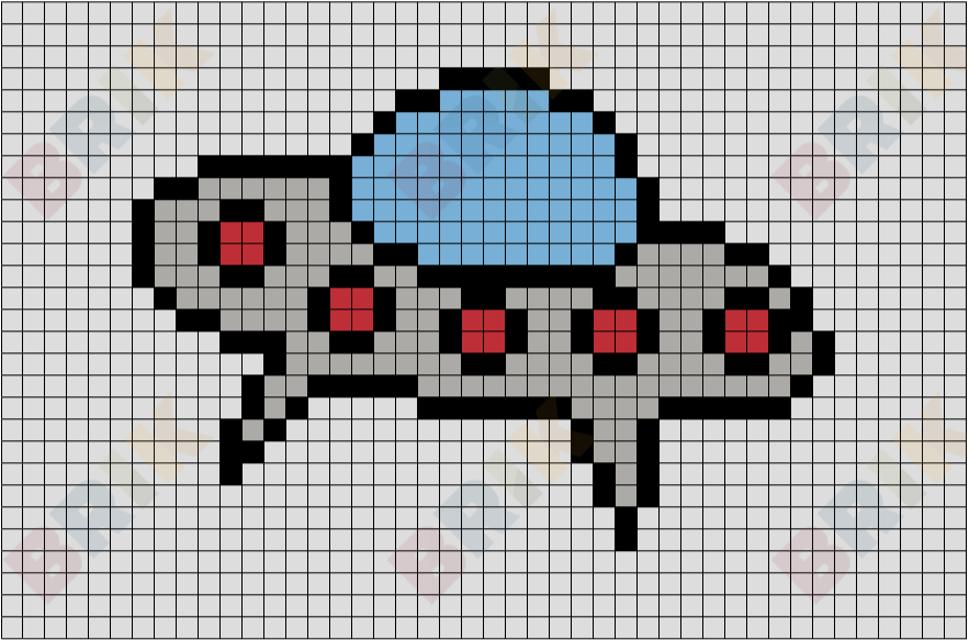 spaceship pixel art