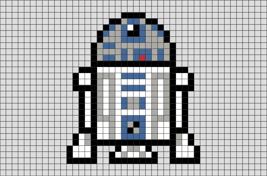 star wars r2 d2 pixel art pixel art star wars r2 d2 droid pixel 8bit