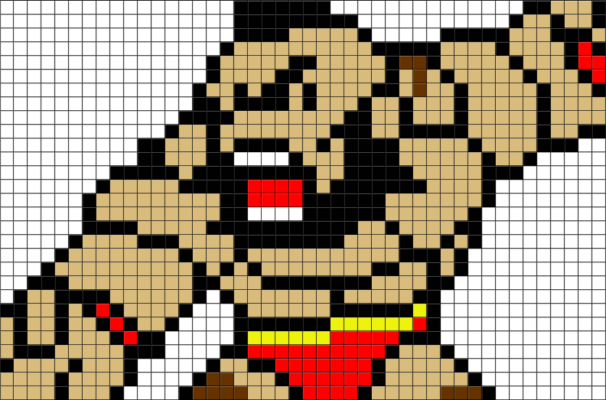 Street Fighter Zangief Pixel Art Brik 