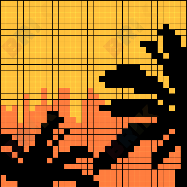 Sunset 1 Pixel Art – BRIK