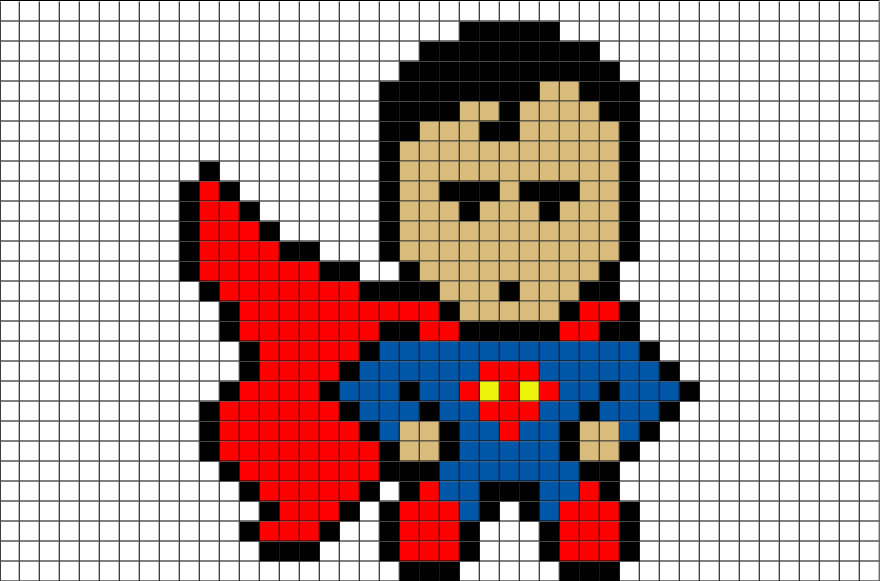 Superman Pixel Art – BRIK