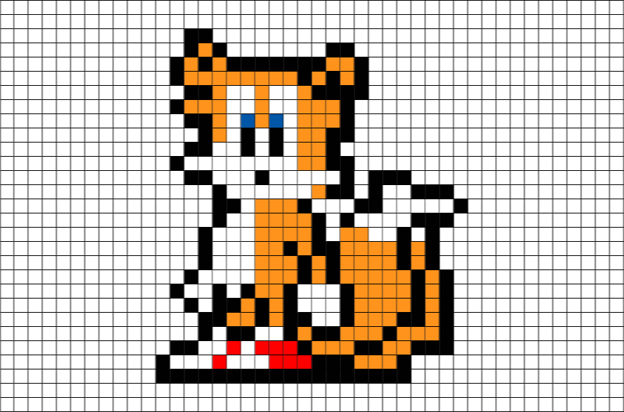 Tails Pixel Art Sonic – BRIK