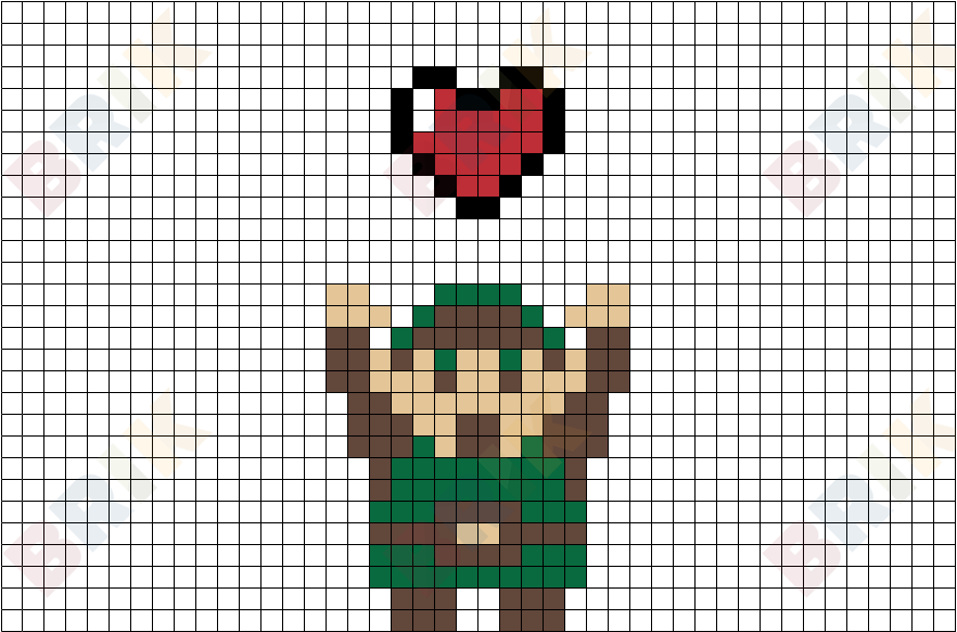 Zelda Pixel Art Grid