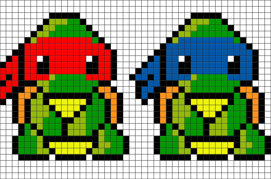 Teenage Mutant Ninja Turtles Pixel Art – BRIK
