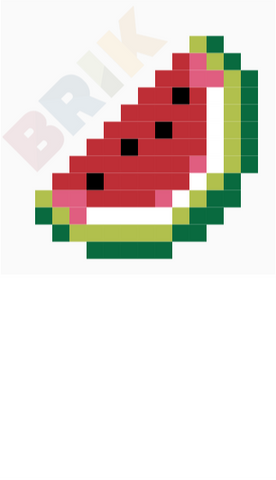 Watermelon Pixel Art BRIK