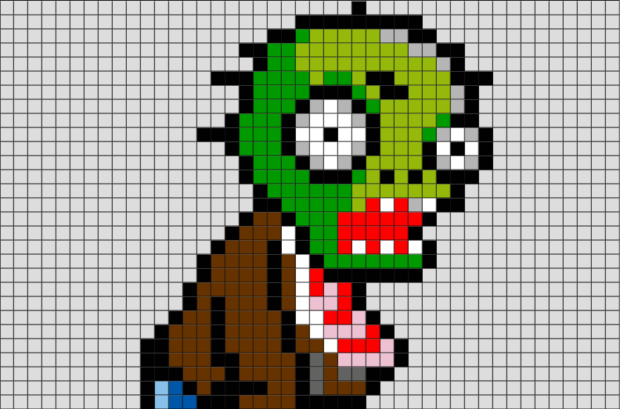 zombies hama 2 vs beads plants Art Pixel BRIK â€“ Zombie