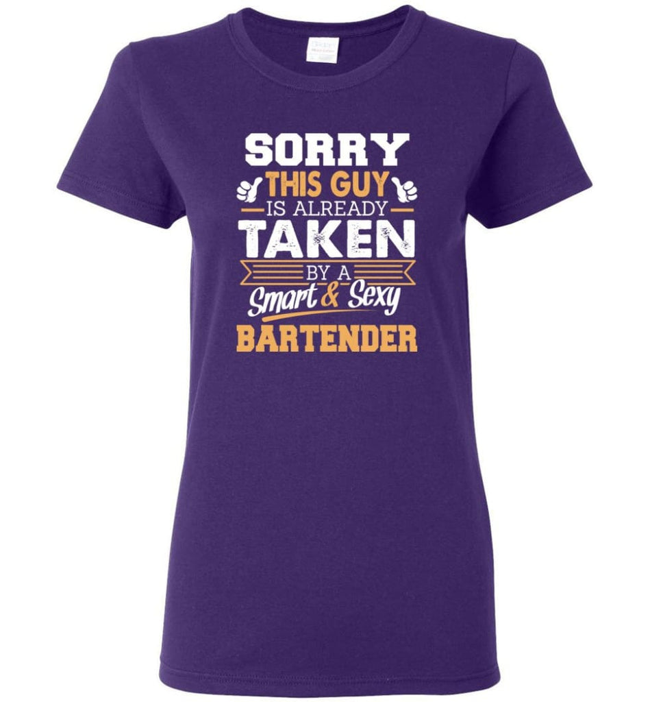 Bartender Shirt Cool Gift for Boyfriend Husband or Lover Women Tee - Purple / M - 10