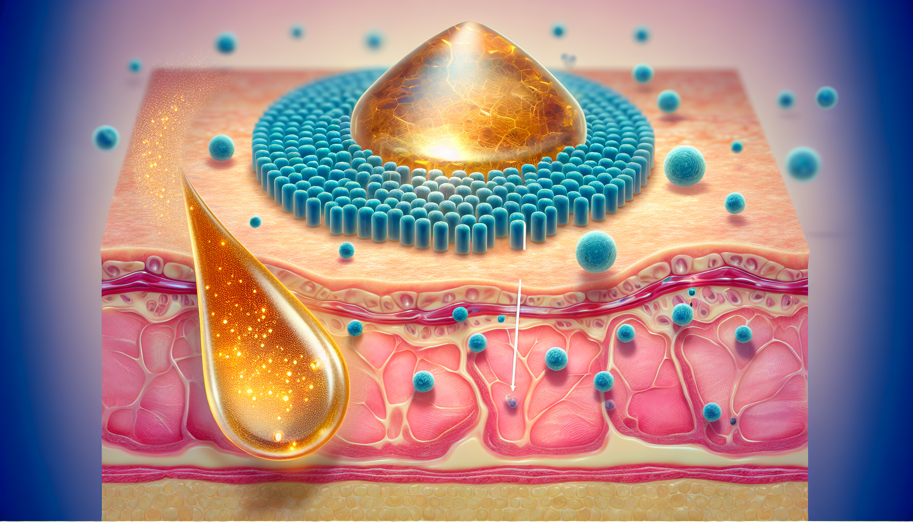 An illustration depicting the role of fatty acids in maintaining skin health