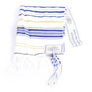 Prayer Shawl – Gold and Royal Blue - With My Soul Boutique