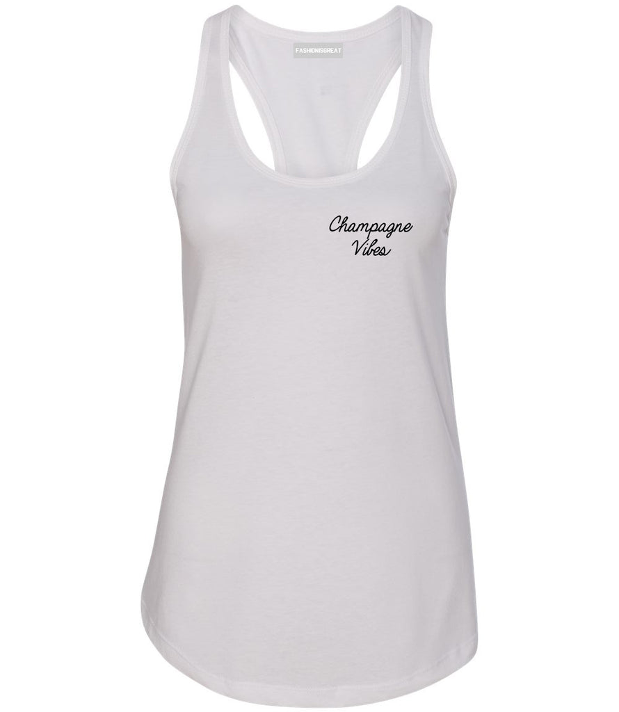 Champagne Vibes Wedding Chest Racerback Tank Top by Fashionisgreat ...