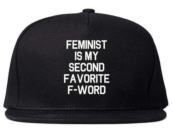 Feminist F Word Funny Black Snapback Hat