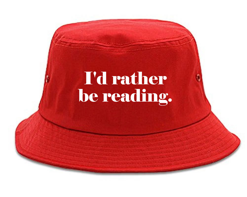 Id Rather Be Reading Book Lover Bucket Hat by Fashionisgreat ...