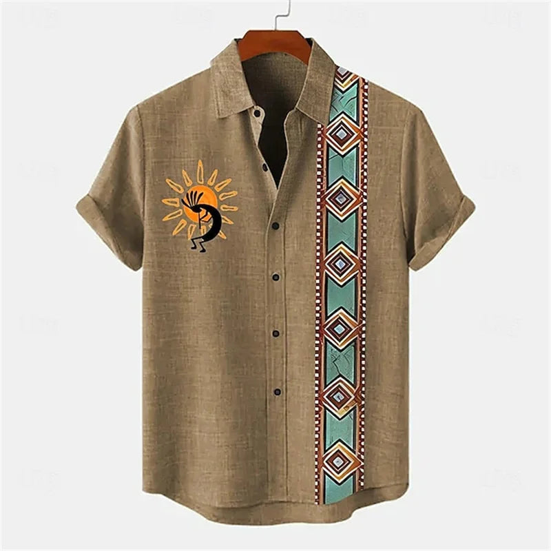 Vintage Patchwork Shirt (Kokopelli)