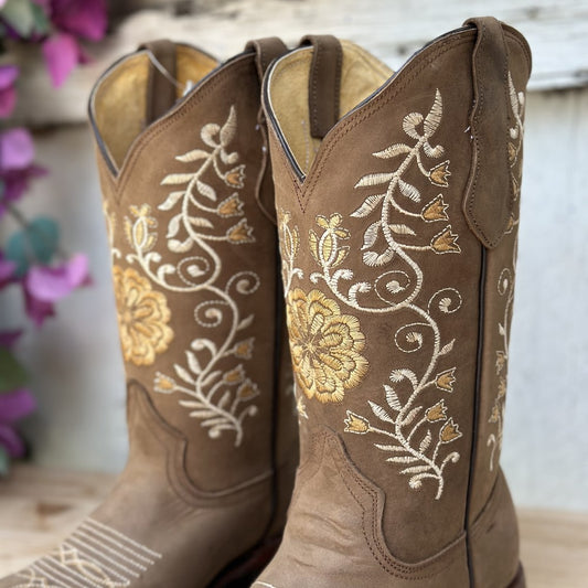 DA-2442 Brown - Western Boots for Women