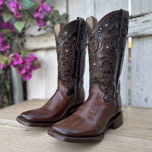 DA-2442 Brown - Western Boots for Women