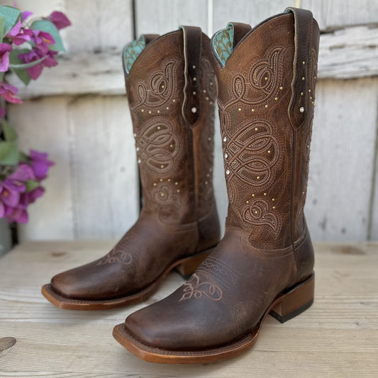 RC-Rocio Dark Brown - Western Boots for Women