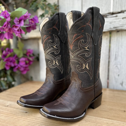 RC-Rocio Dark Brown - Western Boots for Women