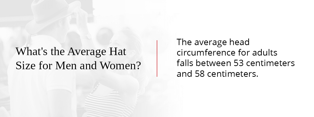 average hat size for men and women