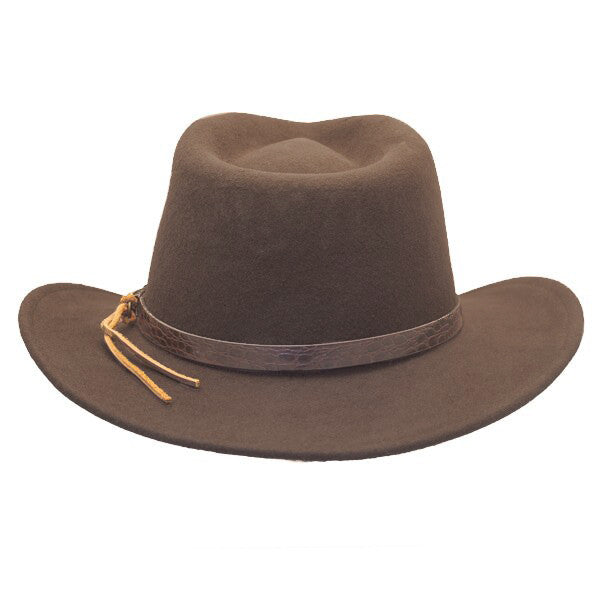 Saint Martin | Crushable Wool Felt Outback Hat | Hats Unlimited Brown / MD unisex
