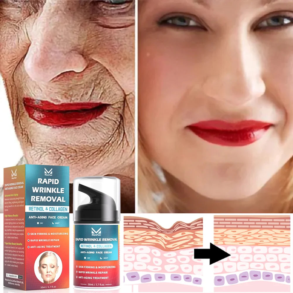 Retinol Rapid Wrinkle Removal Face Serum Lifting Firming Fade Fine Lines Anti-Aging Essence Whitening Brighten Repair Skin Care
