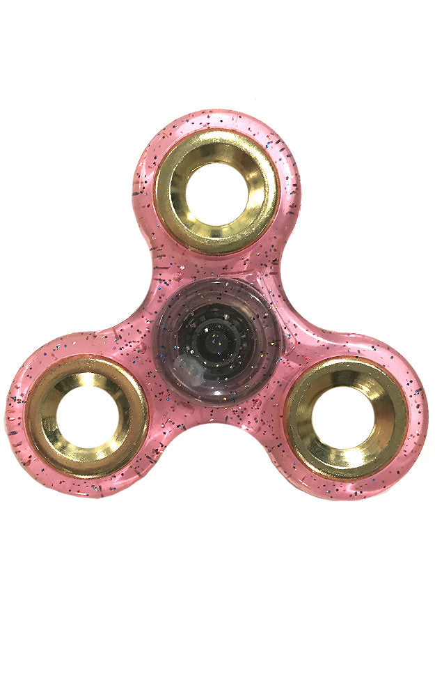 T01-9 Pink Glitter Fidget Spinner with Case #1 