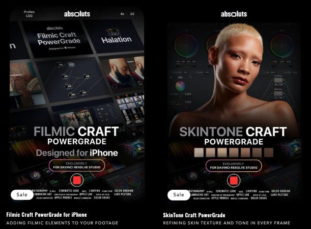 Filmic Craft and Skintone Craft PowerGrades for iPhone video in DaVinci Resolve